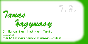 tamas hagymasy business card