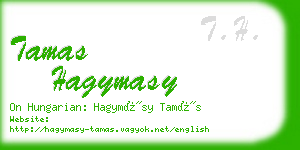 tamas hagymasy business card